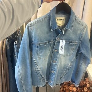 L'AGENCE Janelle Denim Jacket in Alamo